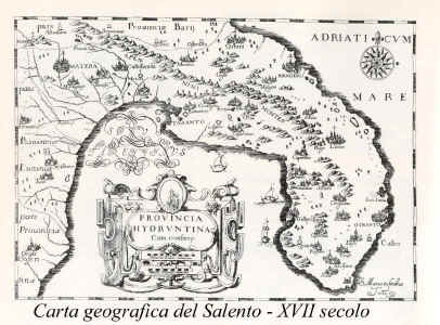 Carta geografica del Salento (XVII secolo)