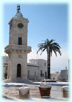 Neve in Piazza Plebiscito a Ceglie