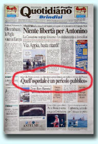 La prima pagina di Quotidiano