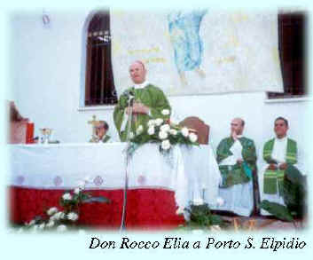 Don Rocco Elia celebra la Messa a Porto S. Elpidio